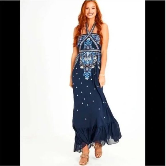 Altar'd State | Dresses | Altard State Blue Embroidered Corabeth Formal ...